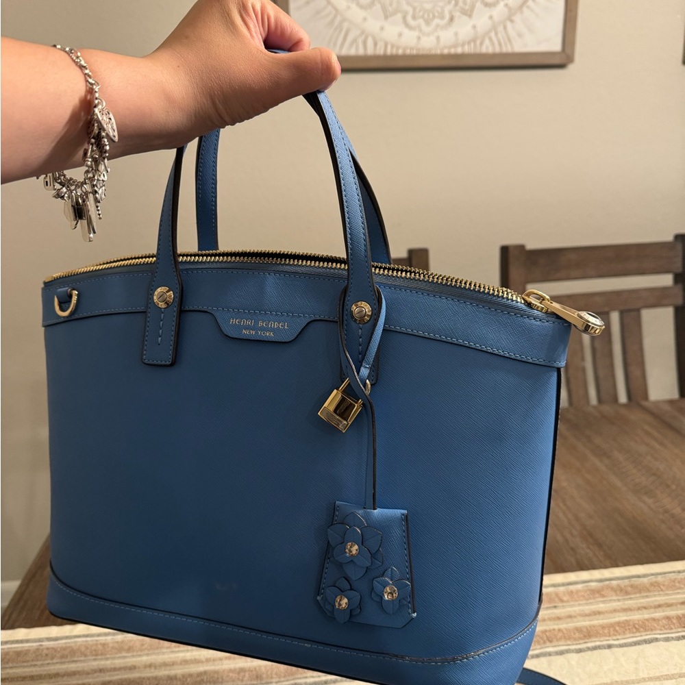 Henri Bendel Blue Satchel Bag